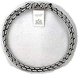 halsring schwarz/beige Halsring, rund und größenverstellbar