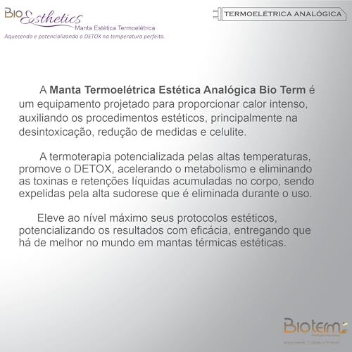 Manta Térmica Estética Analógica CORPO INTEIRO Bioterm - Certificação Inmetro e Iso9001