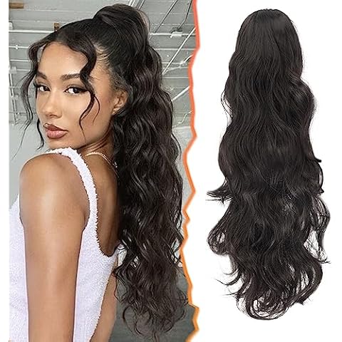 BARSDAR 20'' Dark Brown Ponytail Extension Cover