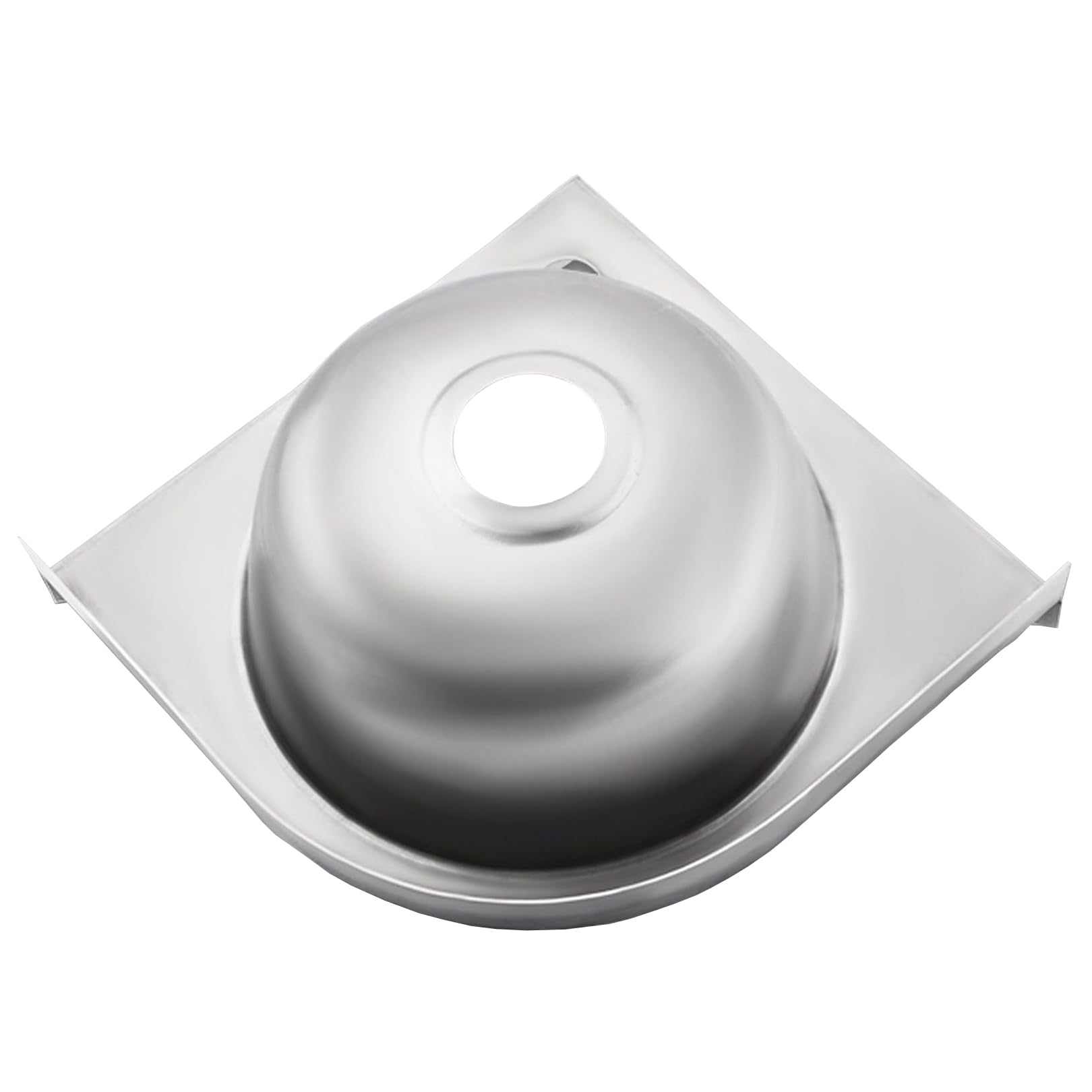 Lavello Angolare in Acciaio Inox da Bar, Mini Lavabo per Piccoli Spazi, Cucina, Bagno (26 cm / 10.3 in)