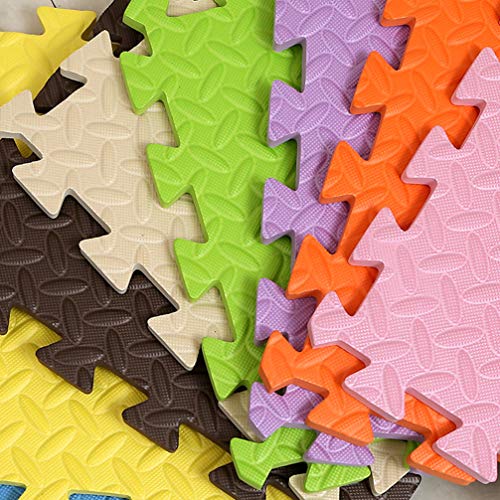 Tapetes interligados Besportble, 12 peças, tapetes intertraváveis, laváveis, tapetes de chão, tapete