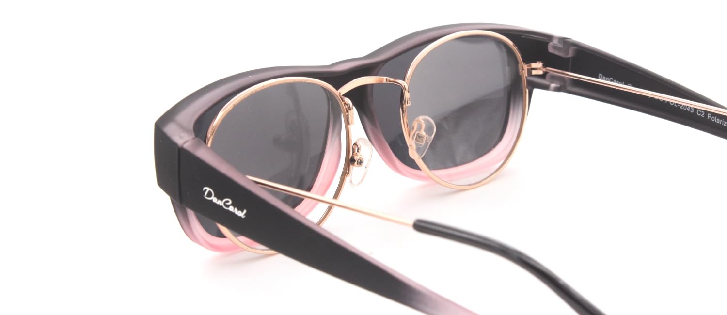 DanCarol DC-POL-2043-C5-Pink-(C2)-Für Schmales Gesicht Die Überbrille, ideal für Brillenträger -mit Polarisierte Gläser