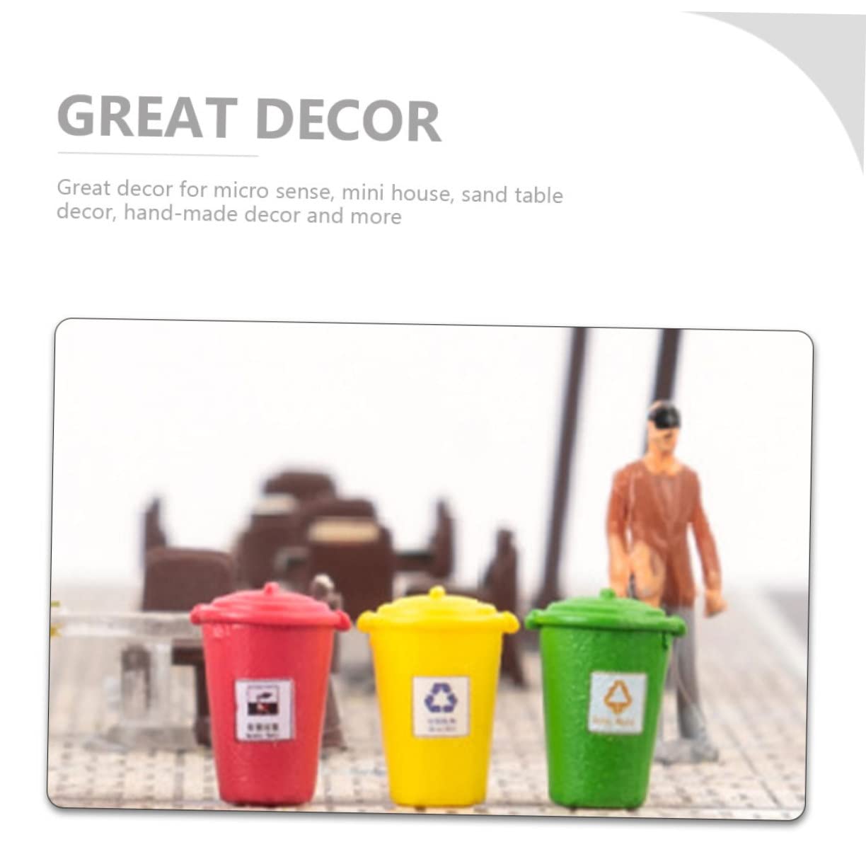 SAFIGLE Lot De 5 Mini Poubelles - Accessoires De Poupée - Mini