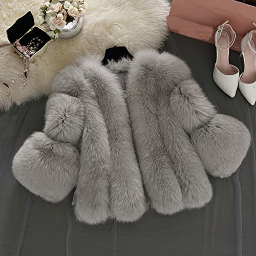 Winter Coats For Women 2022 Casual Warm Faux Fur Wool Sherpa Jackets Oversized Thick Fuzzy Fleece Winter Clothes For Women Fashion Plus Size Long Sleeve Short Stitching Button Cardigan Outerwear #TOP1