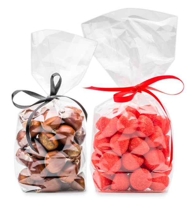 100 Bolsa Polipropileno Fondo Cuadrado14x35+8cm G160 | Transparente Alta Claridad | Ideal para Golosinas, Detalles y Presentación | Pack de 100 Unidades