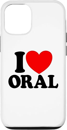 Funda para iPhone 1212 Pro I Love Oral Corazón Rojo Divertido Humor Sucio I Love