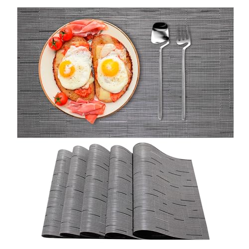 La Mejor Recopilación de Manteles Individuales Walmart - los preferidos. 43 Bluelander Set de 10 Manteles Individuales para Mesa, 10 Piezas, Tapete de Mesa Antideslizante, Resistentes Al Calor, Fácil de Limpiar, Fabricados con PVC Tejido Duradero, Tamaño...