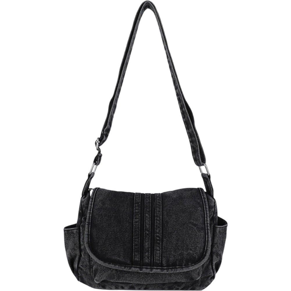 Sacs en jean avec bandoulière réglable et grand compartiment femme