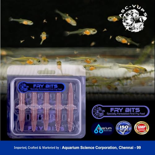 Image of Fry-BITS High Nutrition Fish Fry Food | Aquarium Science Corporation ASC-V-UPS | 58% Protein, Spirulina, Krill, Insect & Squid Meal | Astaxanthin, Enzymes & Rapid Growth Formula
