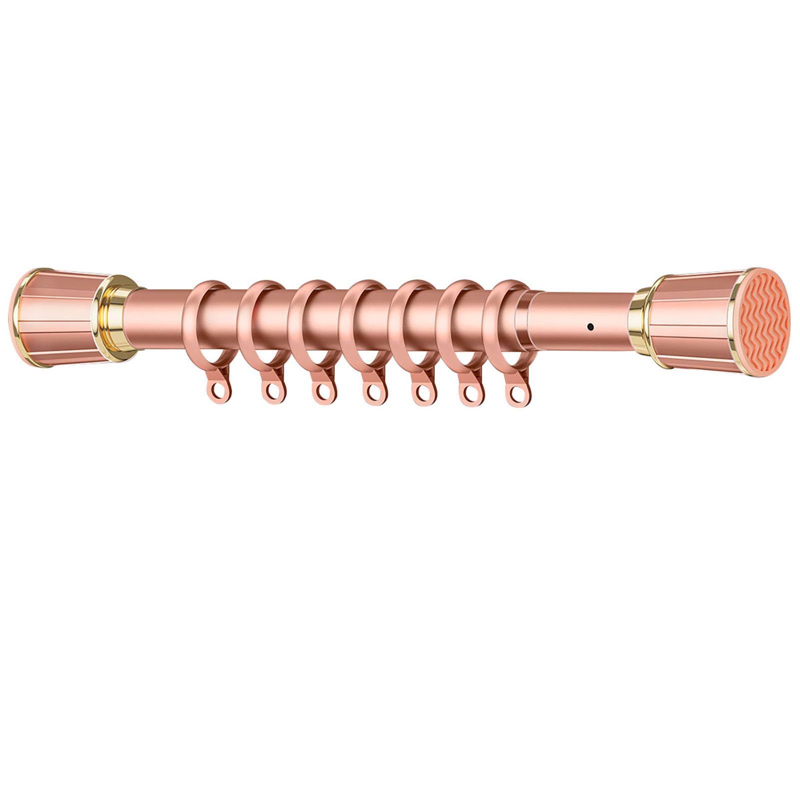 NUACOS Tringle Extensible Barre A Rideaux Sans Percage Barre Rideau Douche, Tringle A Rideaux Vêtements Télescopique Barre A Tension Pour Salle De Bains,Rose,410~500cm