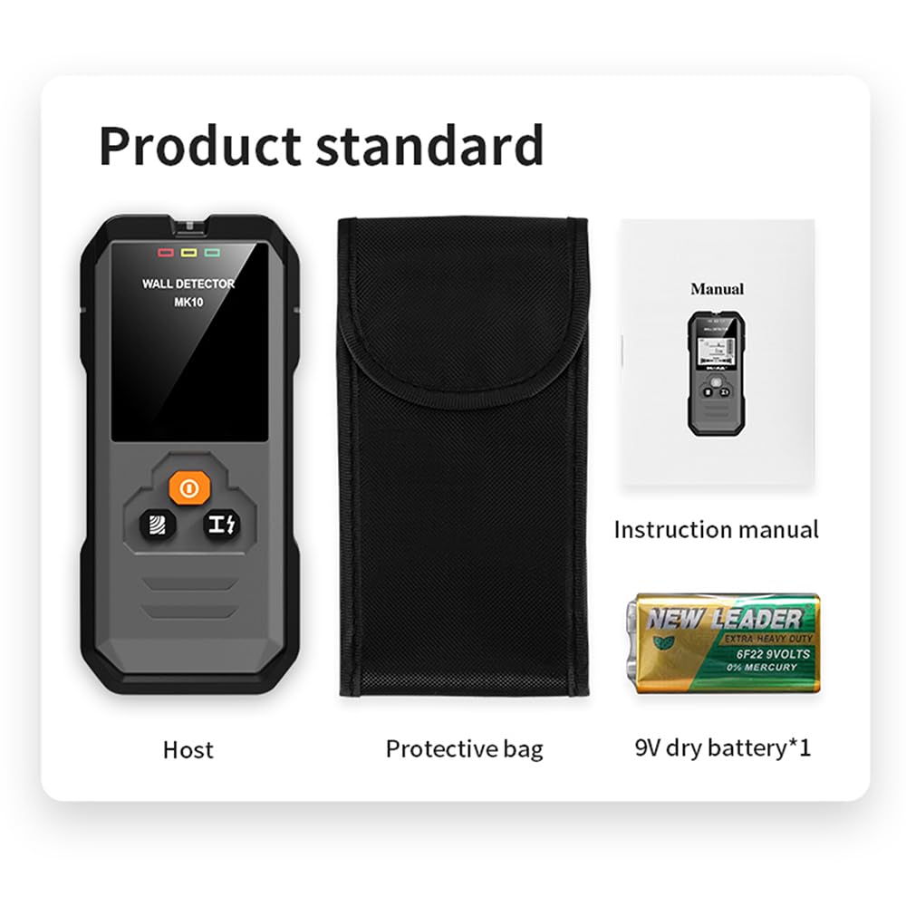 Rilevatore, Sensore Elettronico 4 In 1, Scanner da Parete, Rilevatore Tubi Metallici con Display LCD per Rilevare Legno, Metallo, Cavi Nel Muro e Magnetico O Non Magnetico