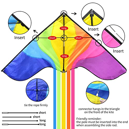 Baitekites Large Phoenix Kite For Kids And Adults，Beach Kites For Adults Outdoor Toys Games And Activities Kites Single Line Kite With Flying Tools And Professional Safety Gloves #TOP3