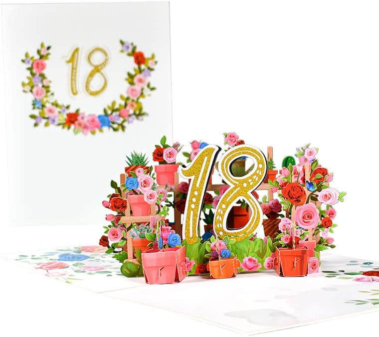 Happy 50th Anniversary Card 3D Pop Up Greeting Card with Envelope- Perfect Couple, Wedding, Valentine,Birthday Gift Card, Congratulation Card (50th)
