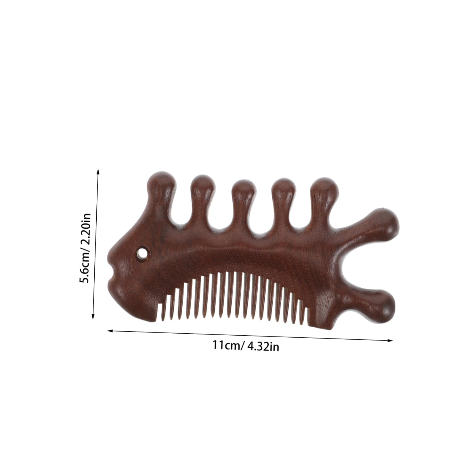 FOMIYES Wooden Hair Comb Multipurpose Scalp Massager for Ergonomic Wide Tooth Travel Comb for Curly Hair