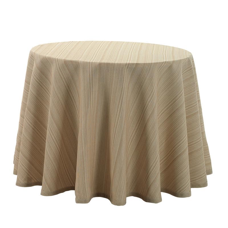 Rufino Díaz Falda Camilla Redonda Loneta Ávila (Crudo - 110cm) - Tejido Resistente y Agradable al Tacto Decorar y Proteger tu Mesa