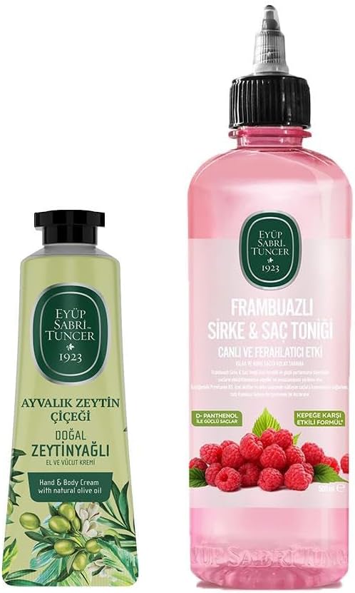 Eyüp Sabri Tuncer Frambuazlı Sirke & Saç Toniği ve El ve Vücut Kremi Ayvalık Zeytin Çiçeği