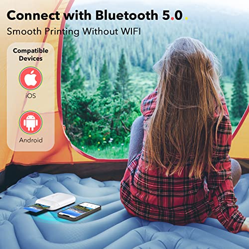 Liene 2X3” Photo Printer, Mini Instant Portable Photo Printer Bundle W/ 50 Zink Adhesive Paper, Bluetooth 5.0, Compatible W/Ios & Android, Small Picture Printer For Iphone, Smartphone, White #TOP1