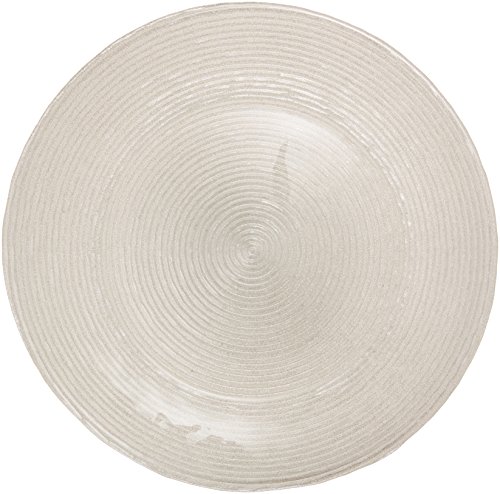 ChargeIt by Jay Charge It by Jay Circus Charger 13â Decorative Glass Service Plate, White