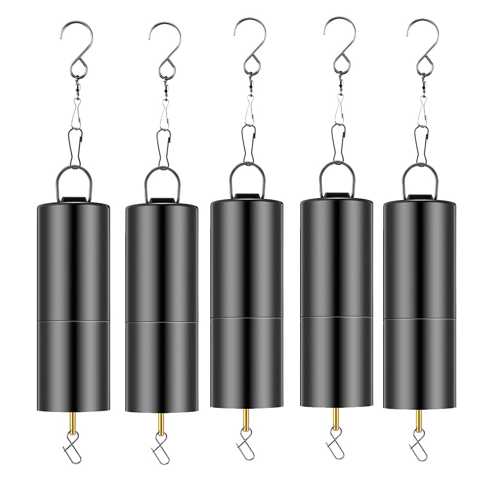 Beiyaiey Black 5 Pcs Ornament Spinner Rotator Battery Operated Wind Spinner Motor Disco Ball Motor With 5 Wind Spinner Swivel Hooks