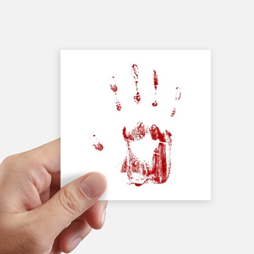 Autocollant carré de 10 cm imprimé multicolore Halloween haute netteté
