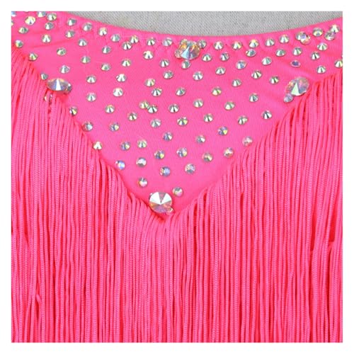 Robe de danse latine à franges haut de gamme pour vêtement de compétition de salon