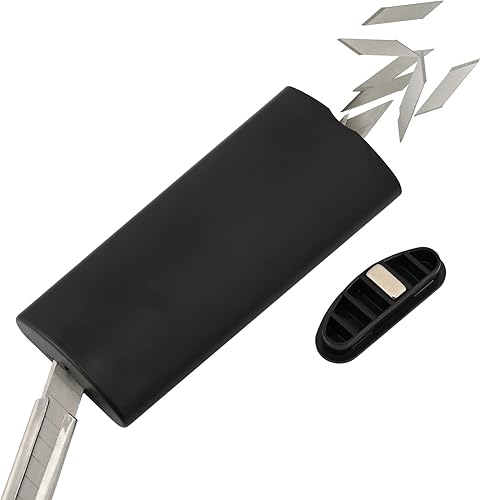 Miniatura 1 de EHDIS Banco de cuchillas cortador Razor Disposición Caso Dispensador Contenedor Snap Off 0.354 in Cuchillo Utilitario Cuchillas Almacenamiento