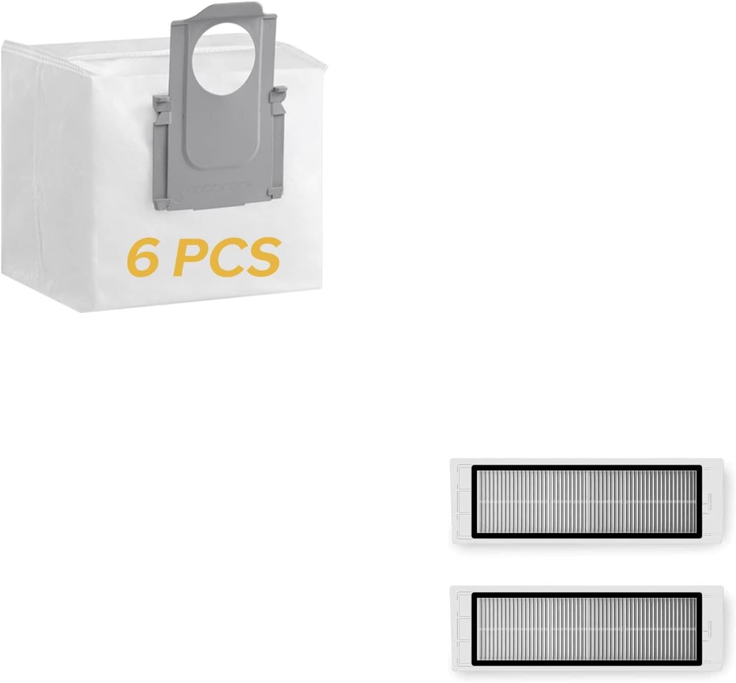 roborock Disposable Dust Bag(6 Pcs) Plus Washable Filter (x2) Bundle Q5&Q5+ Robot Vacuum