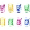 60 Pieces Cat Kitten Cat Toys with Feathers Plastic Coil Springs Beating Play Random Color