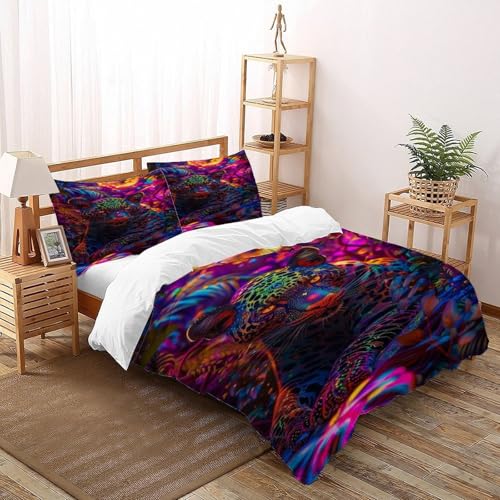 Housse de couette psychédélique 260x220 microfibre zip - 2