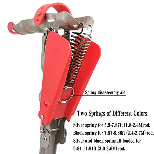 CAIGAO Automatic Double Spring Fishing Rod Holder, Stainless Steel Rod Stand, Adjustable Sensitivity & Folding Fish Pole Rack, 2ps - Thumbnail 3
