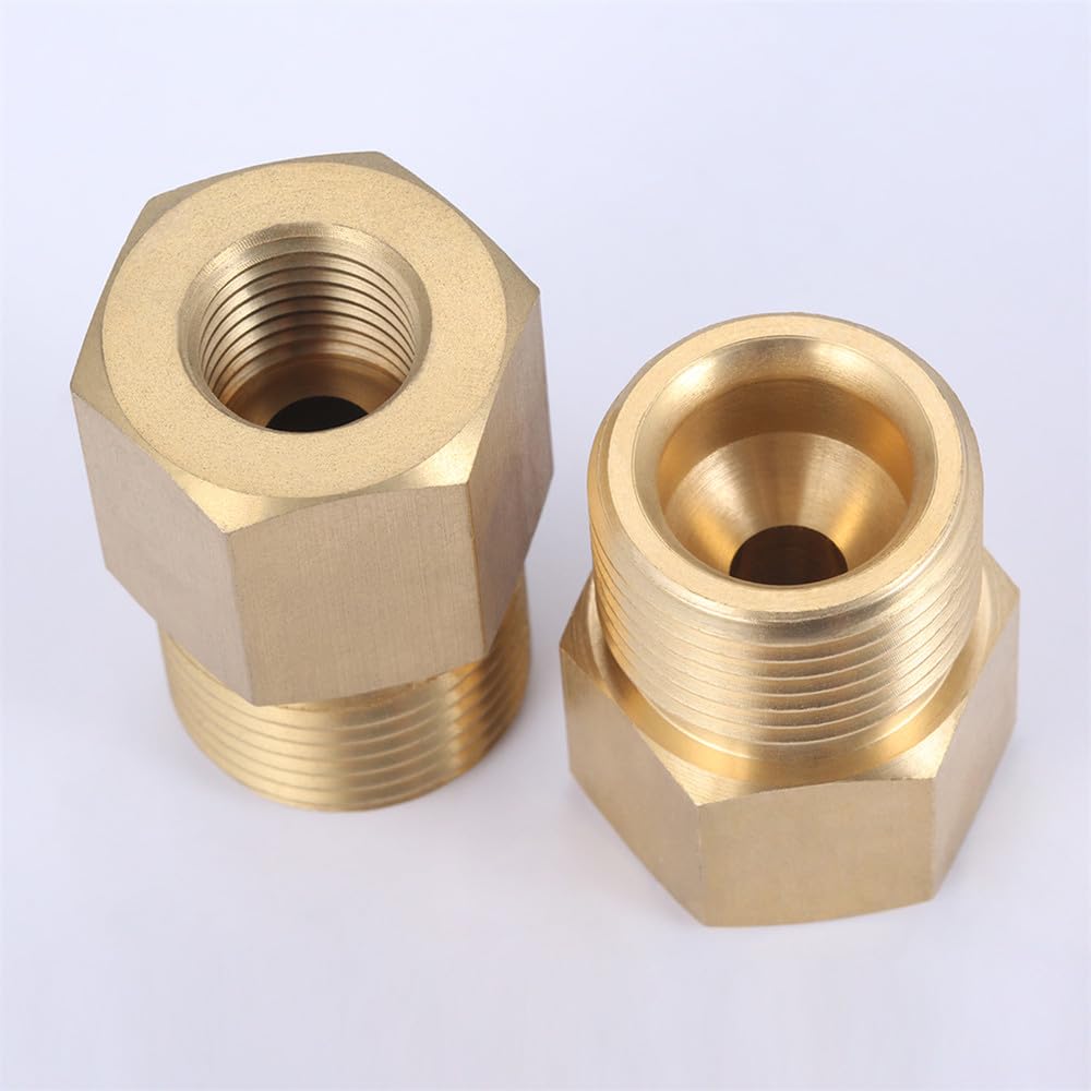 Mosiężny adapter konwertera W21.8 do G5/8 lub G5/8 do W21.8 Złącze regulatora butli do regulatora CO2 w akwarium, 4