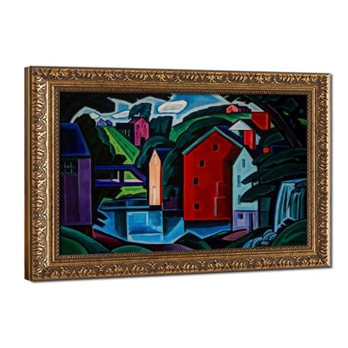 Motif dans l'espace Oscar Bluemner toile pour salon contemporain