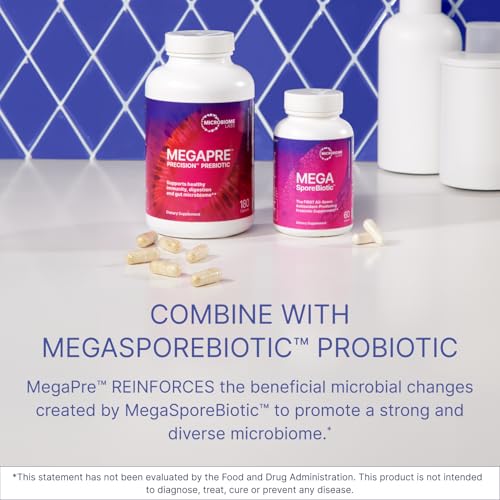 Microbiome Labs MegaPre Prebiotic Fiber Supplement in Vegetable Capsules - Prebiotic Supplement with Clinically Tested Oligosaccharides - Support Microbial Diversity & Gut Health (180 Capsules) - Image 6