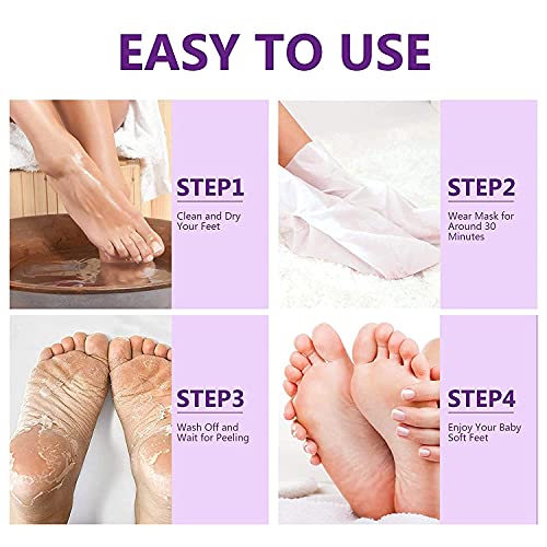 Foot Peel Mask 3 Pack, Exfoliating Foot Socks Calluses Remover Dead Skin, Moisturizing Feet Peeling Mask for Dry Skin… - Afbeelding 6