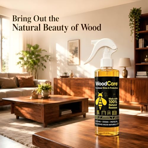 Image of Beeswax Furniture Polish Spray | Natural Wood Polish & Cleaner | Restores Shine & Protects Wooden Furniture, Tables, Chairs, Doors, Cabinets & Wood Surfaces (PACK OF 1) (WOOD CARE PACK OF 1)