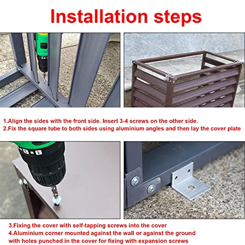 Cubierta de aluminio para aire acondicionado exterior y bomba de calor mini split 4