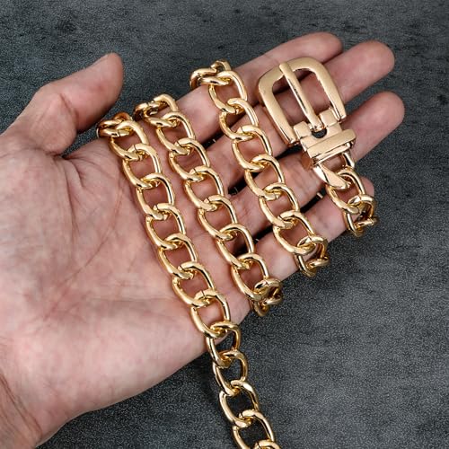 Waist Chain Belt Women Ladies Adjustable Body Waist Link Belts Fashion Multilayer Chain Belts Gold Metal Waist Chain for Jeans Dresses Sweater Coat Supplies3