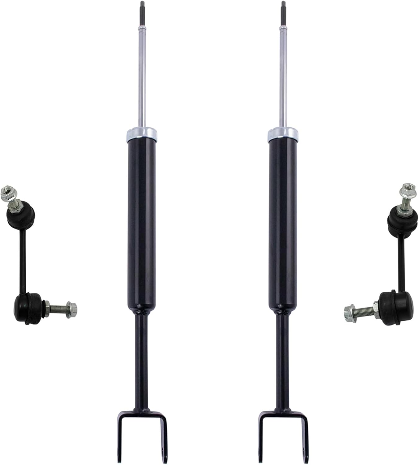 TRQ Rear Suspension Kit Shock Absorber Sway Bar Stabilizer Link Compatible with 2013-2016 Dodge Dart