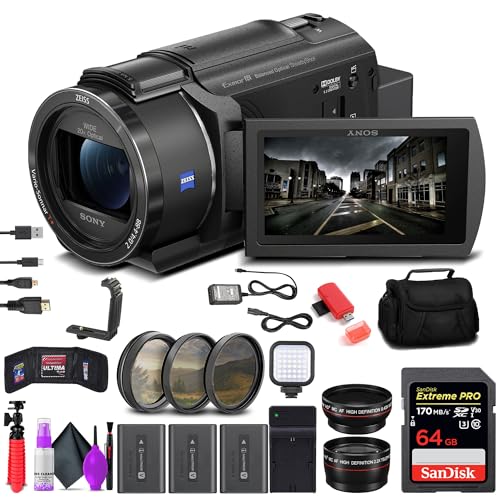 Sony FDR-AX43 UHD 4K Handycam Camcorder Bundle