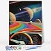 Aeontinity Space Travel Fantasy Framed Canvas DIY Paint by Numbers Kit Bar Cafe Cave Home Room Wall Bathroom Porch Patio Decor Gift, 16 x 12 Inch