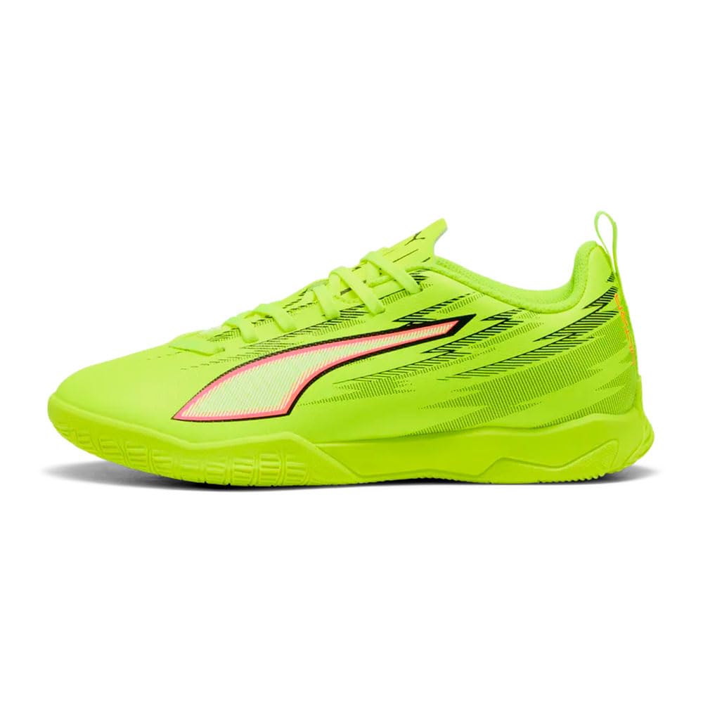 PUMA Ultra 6 Play IT JR Soccer Shoe, Yellow Alert Black-Glowing RED-Lime Squeeze, 4.5 UK