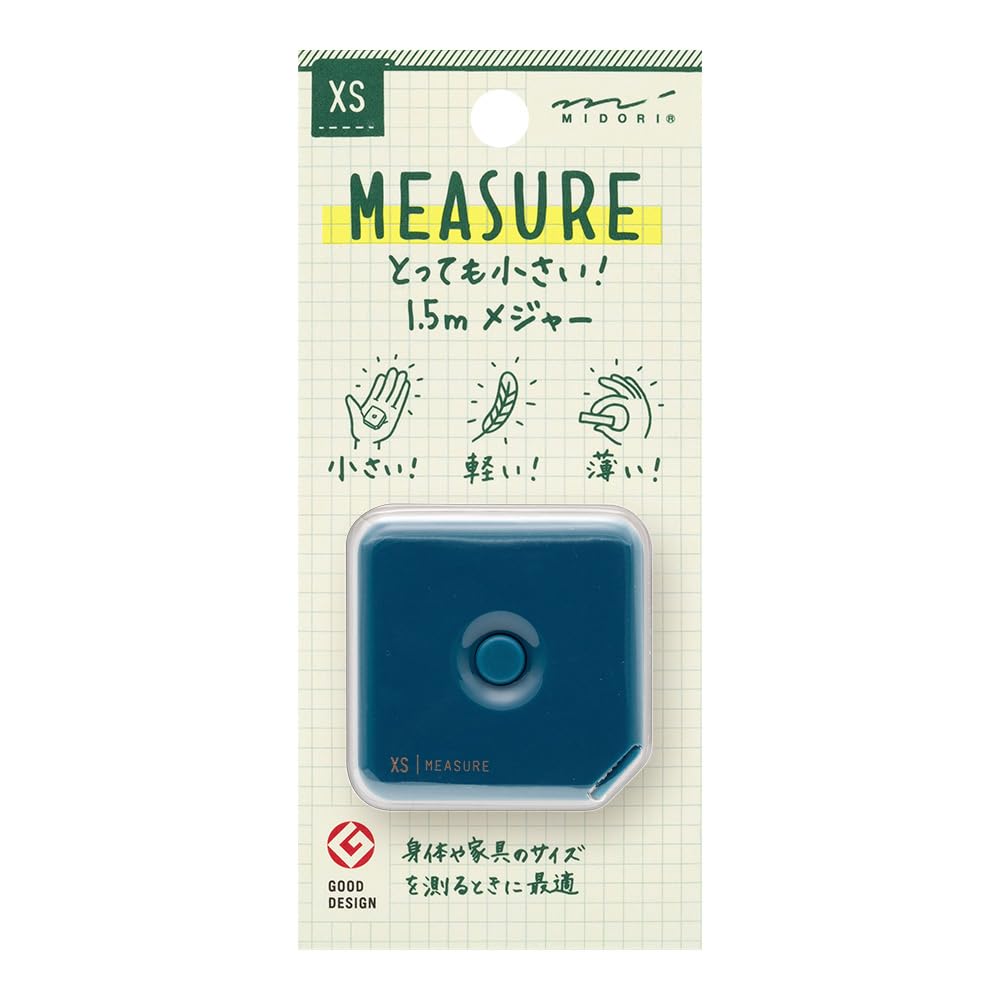 Midori 35534006 Measure XS 5.9 ft (1.5 m) Navy A