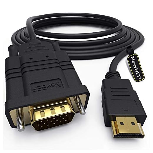 1080P Full HD HDMI till VGA-omvandlare adapterkabel med 3,5 mm stereoljudutgång envägsignal konvertering från HDMI (PC, laptop, Apple TV, Xbox, PS4) till VGA (skärm, projektor, TV), 1,8 m/fot 6ft/1.8m Loop-HDMI to VGA-1.8m