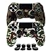 Produktbild Hikfly Silikon mit Gummi Öl Gel Controller Deckel Hautschutz Fall Faceplates Kits für Sony Playstation 4 PS4 / PS4 Slim / PS4 Pro Controller (2x Controller Abdeckung mit 8 x Joystic Caps)(Braun ,Weiß)