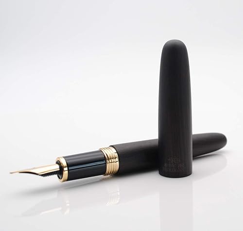 Miniatura 6 de JINHAO 9056 - Pluma estilográfica de madera natural hecha a mano (madera de ébano, punta fina de 0.020 in)