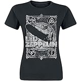  Led Zeppelin Shook Me Mujer Camiseta Negro L, 100% algodón, Regular