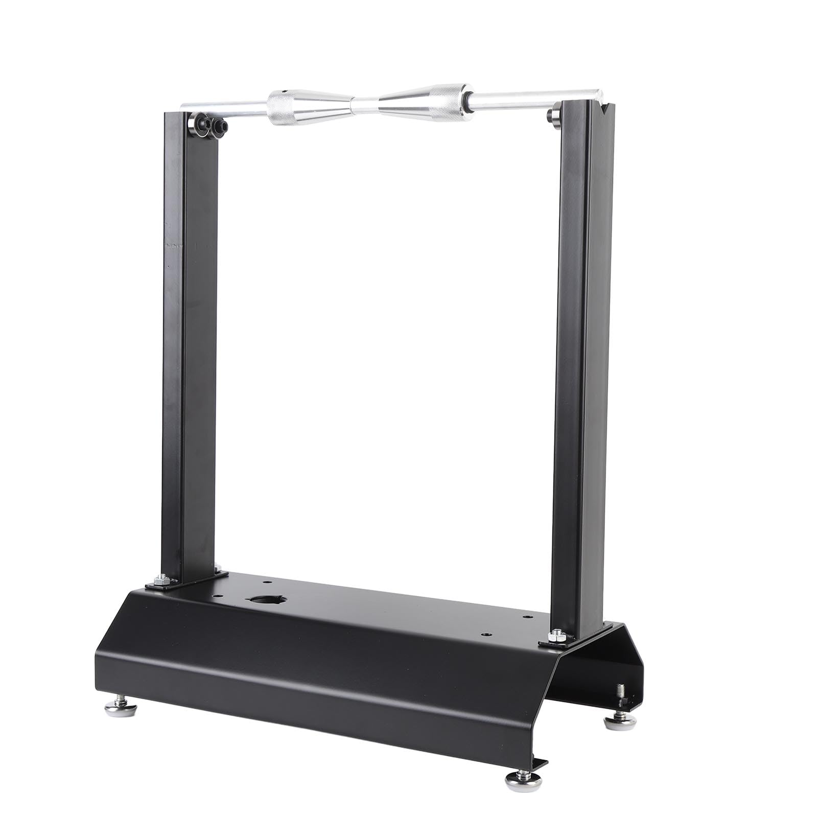 Sorandy Equilibrador de Ruedas de Motocicleta, Soporte de Equilibrio de Neumáticos de Llanta de Acero Al Carbono Resistente con Conos de Centrado Ajustables, para la Mayoría de Motocicletas y Motos