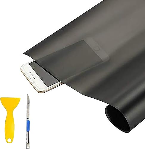 Vista 3 de KOMAS Rollo de Vinilo Adhesivo Tintado de 12” X 48” para Faros de Coche, Luces Traseras, Luces Antiniebla con Rasqueta + Cortador