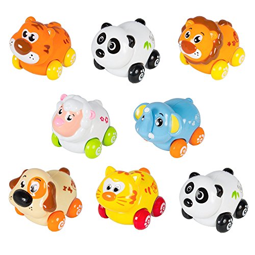 Image of Toyshine Unbreakable Moving Animal Car Toy Set, Pack of 8