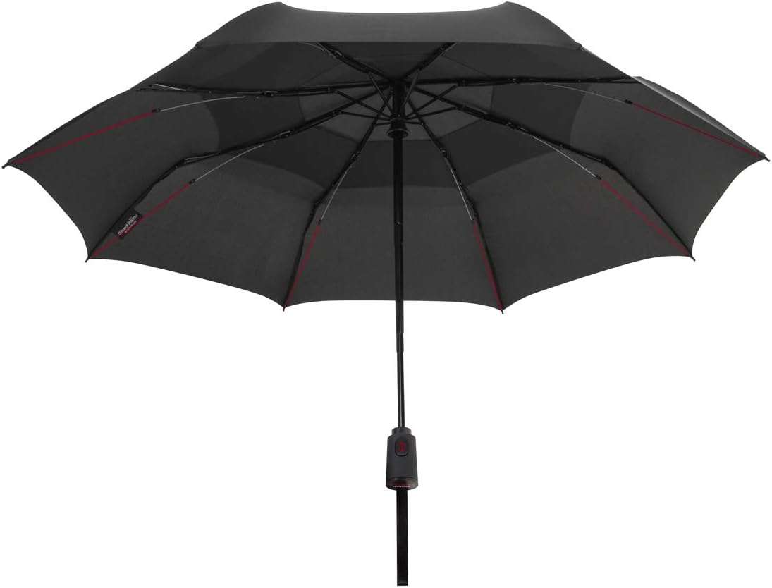 ShedRain Vortex Compact Folding Travel Umbrella – Push-Button Open & Close, Vented Double Canopy, Protects from Rain, Sun, & Wind